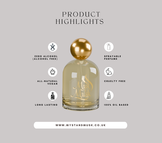 Imperial Oud | Long Lasting Alcohol-Free Perfume – Myst & Musk (30ml / 50ml / 100ml)