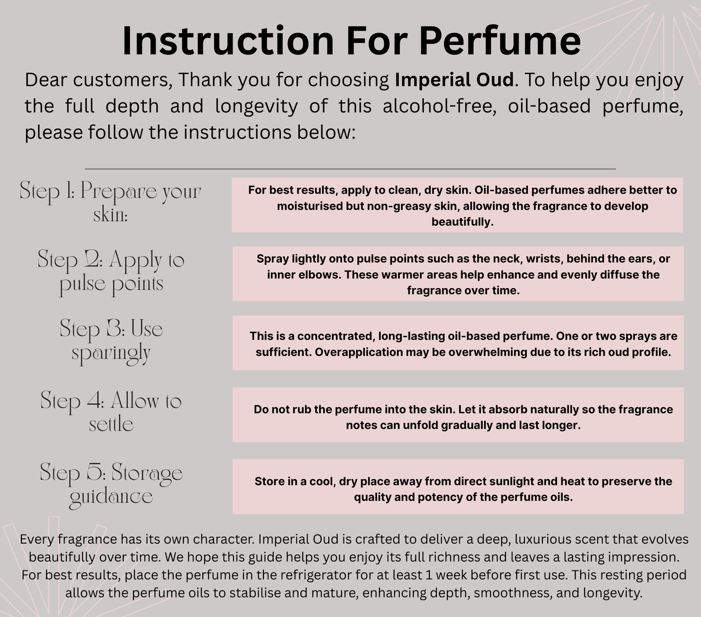 Imperial Oud | Long Lasting Alcohol-Free Perfume – Myst & Musk (30ml / 50ml / 100ml)