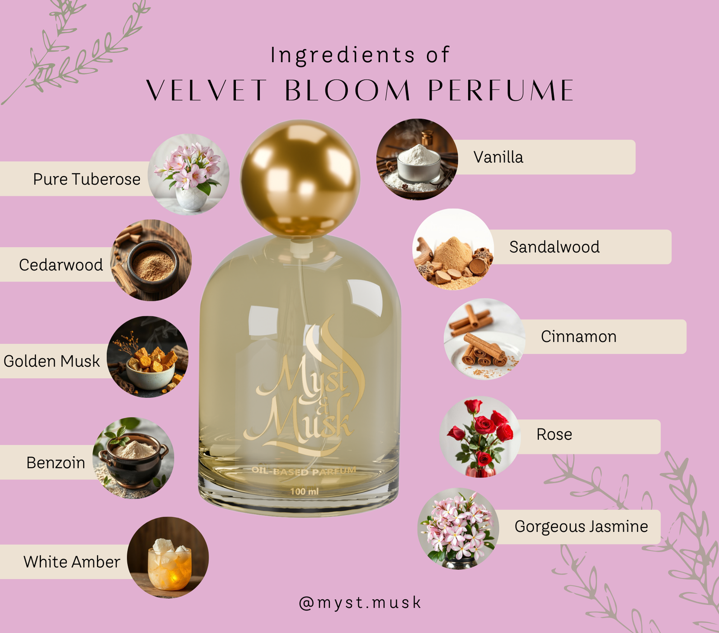 Velvet Bloom – Luxury Alcohol-Free Parfum - Myst & Musk (30ml / 50ml / 100ml)