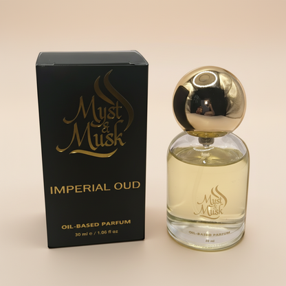 Imperial Oud | Long Lasting Alcohol-Free Perfume – Myst & Musk (30ml / 50ml / 100ml)