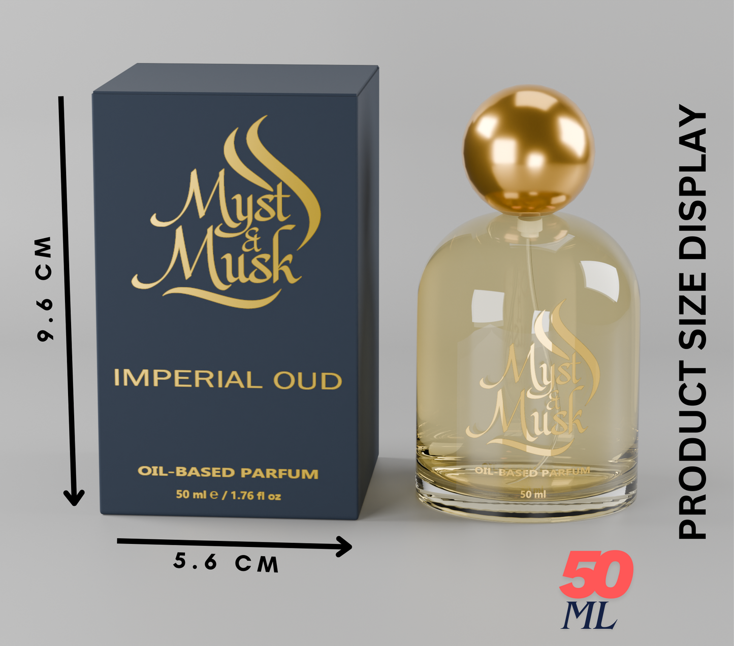 Imperial Oud | Long Lasting Alcohol-Free Perfume – Myst & Musk (30ml / 50ml / 100ml)