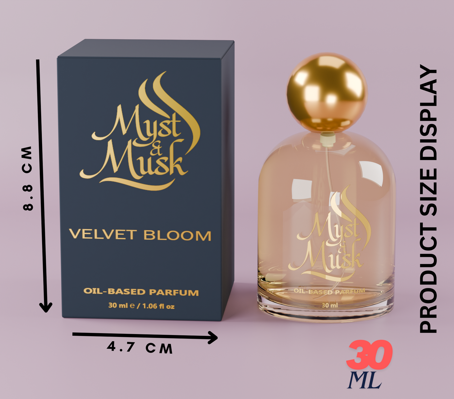 Velvet Bloom – Luxury Alcohol-Free Parfum - Myst & Musk (30ml / 50ml / 100ml)